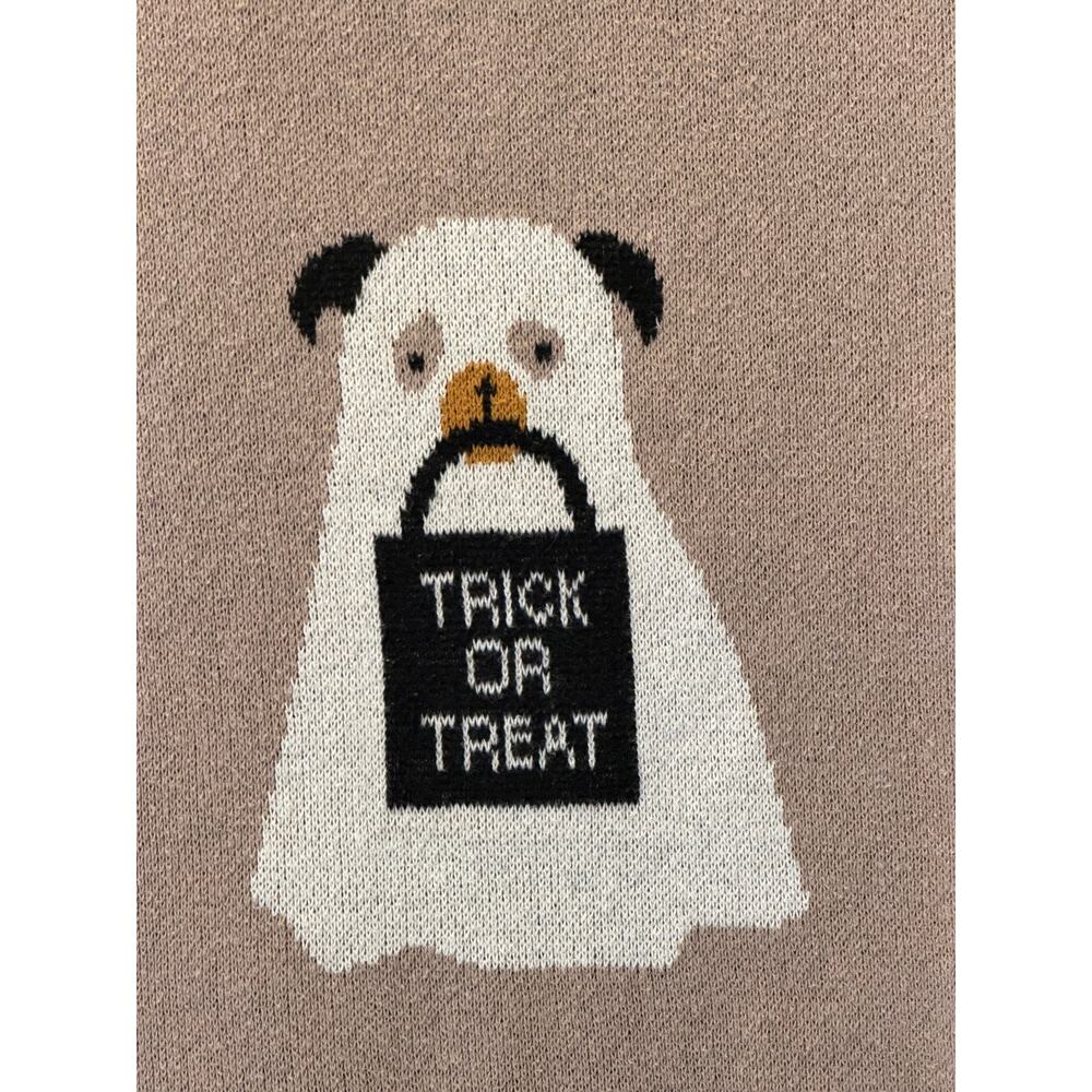 Spooky Nook Halloween Ghost Dog Throw Blanket Trick or Treat Knit Throw| 48 x 58 - Picture 2 of 5